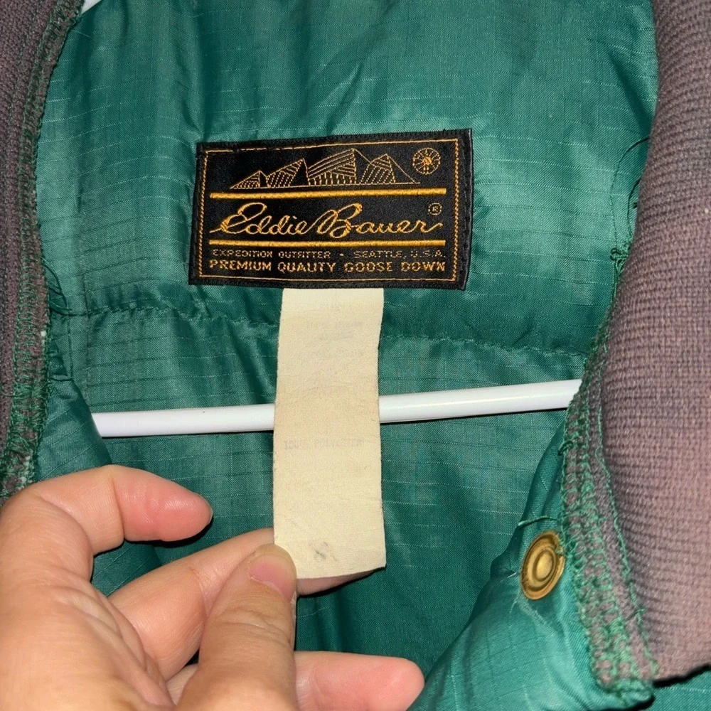 Vintage 1960s Eddie Bauer Goose Down Quilted Vest with Snaps